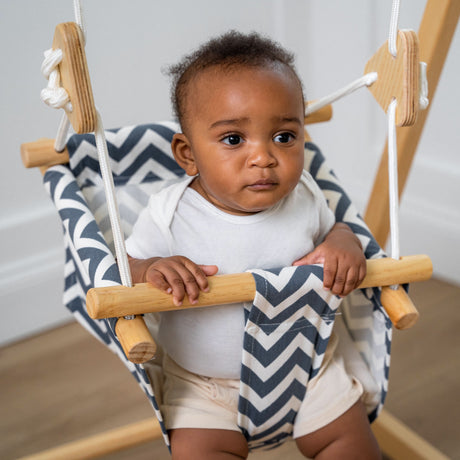Indoor Baby Swing Seat | Cotton Hammock Swing with Harness | Frame Not Included