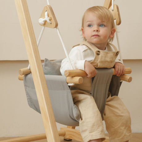 Indoor Baby Swing Seat | Cotton Hammock Swing with Harness | Frame Not Included