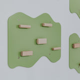 Indoor Rock Wall with Cloud-Shaped Panels & Wooden Climbing Holds for Kids 3-10-Climbing Set-Parc Decor