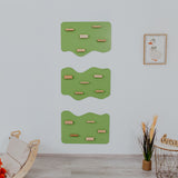 Indoor Rock Wall with Cloud-Shaped Panels & Wooden Climbing Holds for Kids 3-10-Climbing Set-Parc Decor