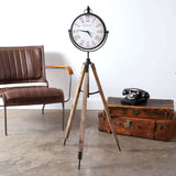 Industrial Antique Tripod Floor Clock-Clocks-Parc Decor