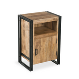 Industrial Reclaimed Wood and Iron Side Table-End table-Parc Decor