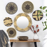Ipilan Moonj Grass Starburst Round Mirror-Decor-Parc Decor