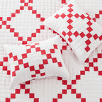 Irish Chain Patchwork Cotton Quilt Set