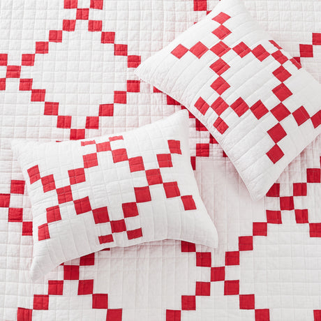 Irish Chain Patchwork Cotton Quilt Set