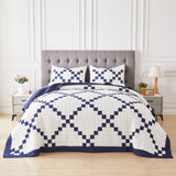 Irish Chain Patchwork Cotton Quilt Set-Quilt-Parc Decor