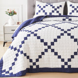 Irish Chain Patchwork Cotton Quilt Set-Quilt-Parc Decor