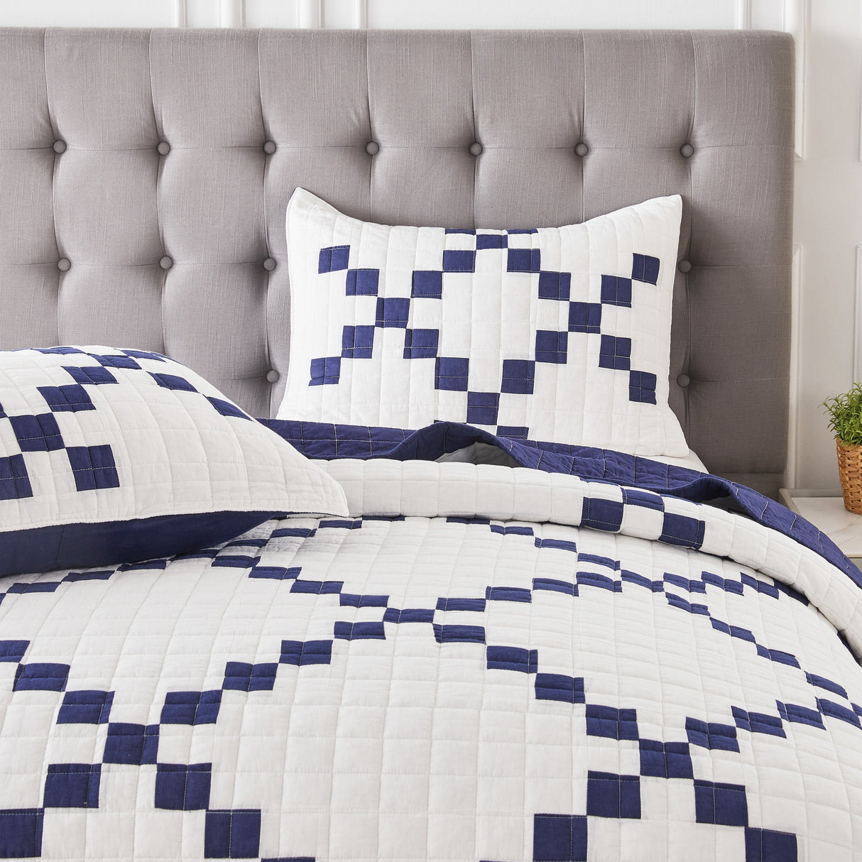 Irish Chain Patchwork Cotton Quilt Set-Quilt-Parc Decor