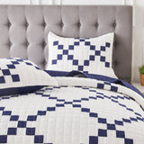 Irish Chain Patchwork Cotton Quilt Set-Quilt-Parc Decor