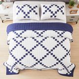 Irish Chain Patchwork Cotton Quilt Set-Quilt-Parc Decor