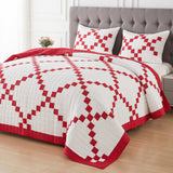 Irish Chain Patchwork Cotton Quilt Set-Quilt-Parc Decor