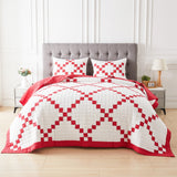 Irish Chain Patchwork Cotton Quilt Set-Quilt-Parc Decor