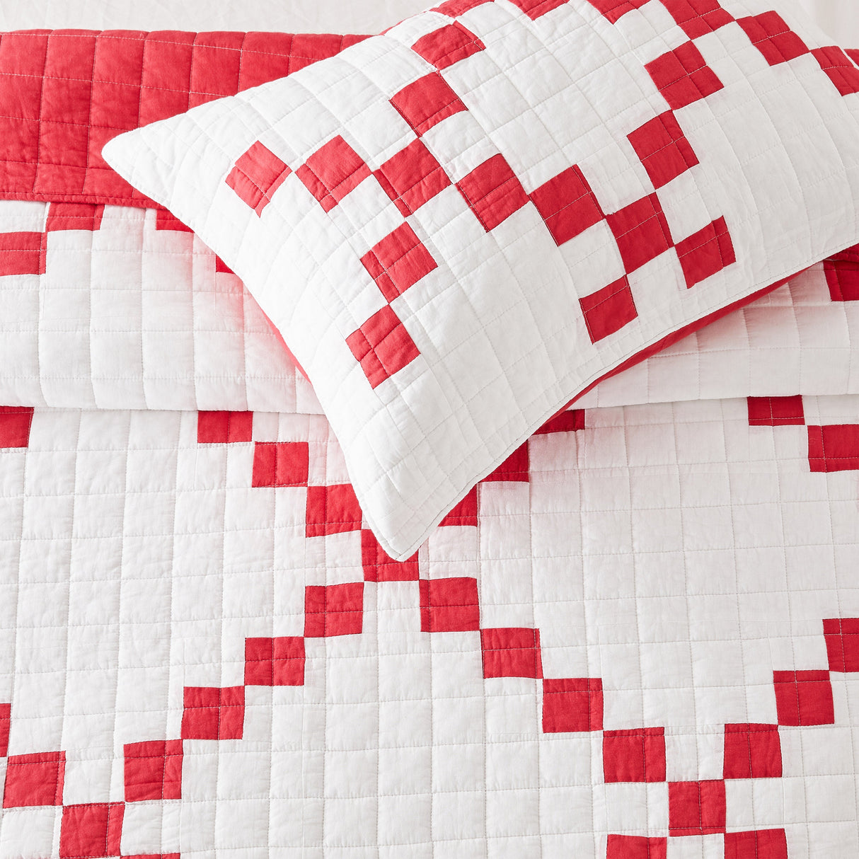 Irish Chain Patchwork Cotton Quilt Set-Quilt-Parc Decor