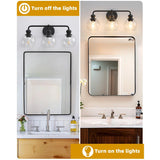 Irvine Black Modern Clear Glass 3-Light Vanity Light-壁灯-Parc Decor