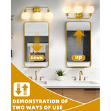 Irvine Gold Modern Frosted Glass 3-Light Vanity Light-壁灯-Parc Decor