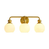 Irvine Gold Modern Frosted Glass 3-Light Vanity Light-壁灯-Parc Decor