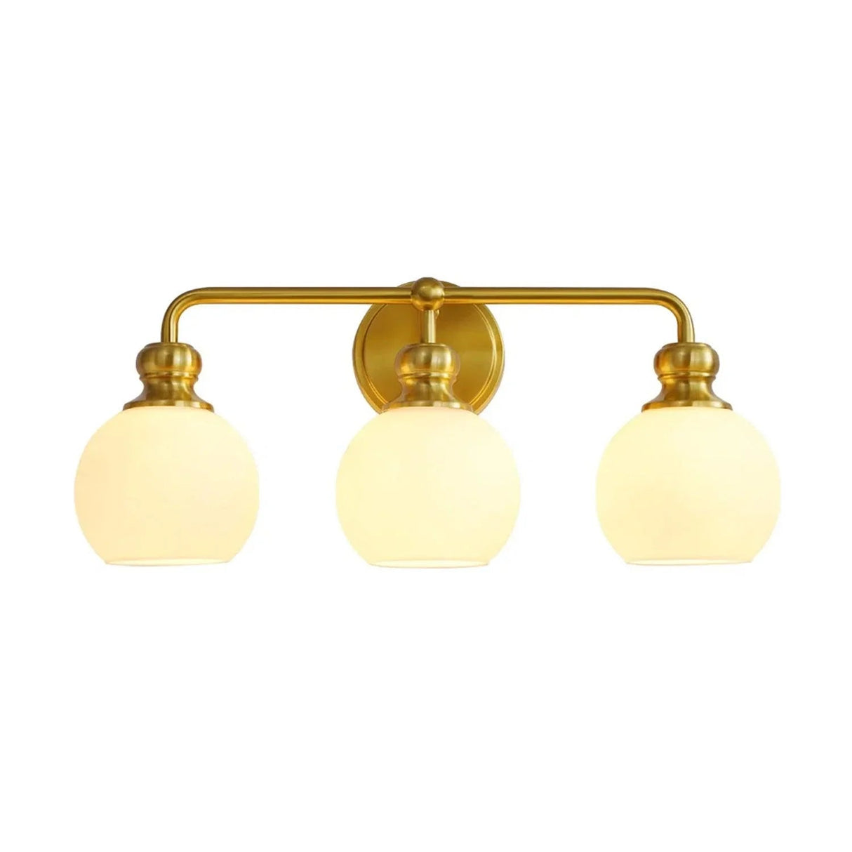 Irvine Gold Modern Frosted Glass 3-Light Vanity Light