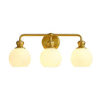 Irvine Gold Modern Frosted Glass 3-Light Vanity Light
