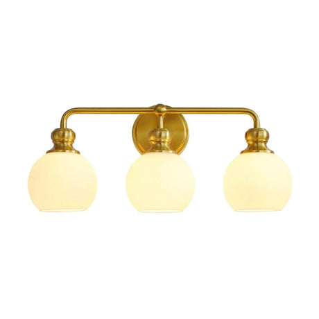 Irvine Gold Modern Frosted Glass 3-Light Vanity Light