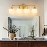 Irvine Gold Modern Frosted Glass 4-Light Vanity Light-壁灯-Parc Decor