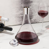 Irving Chrome-Rimmed Crystal Decanter-product_type::wine_decanters-Parc Decor