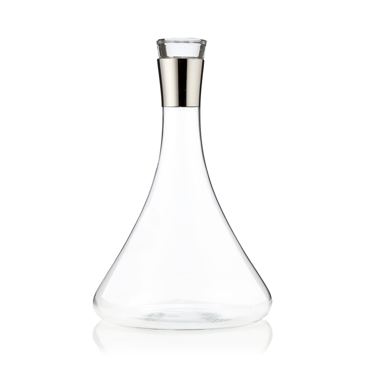 Irving Chrome-Rimmed Crystal Decanter-product_type::wine_decanters-Parc Decor
