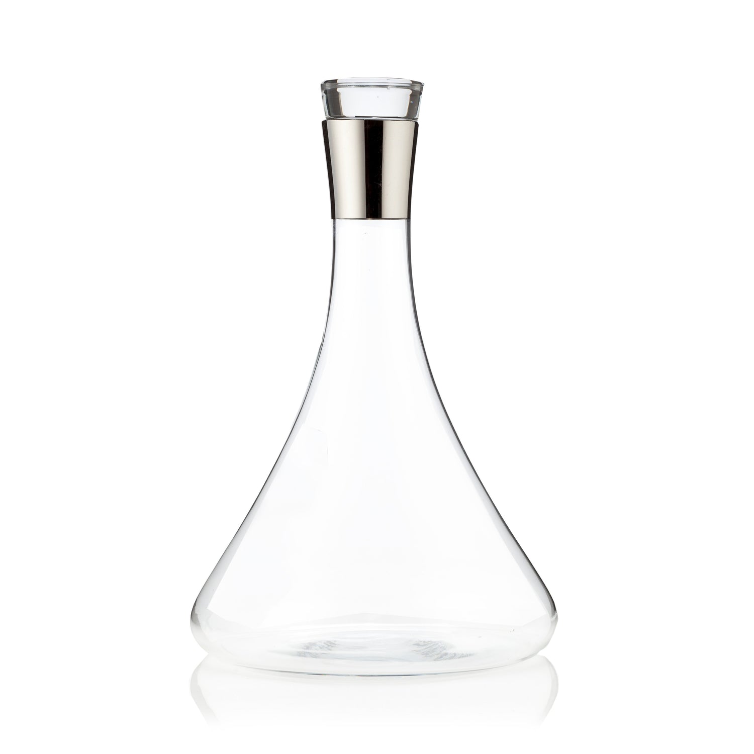 Irving Chrome-Rimmed Crystal Decanter-product_type::wine_decanters-Parc Decor