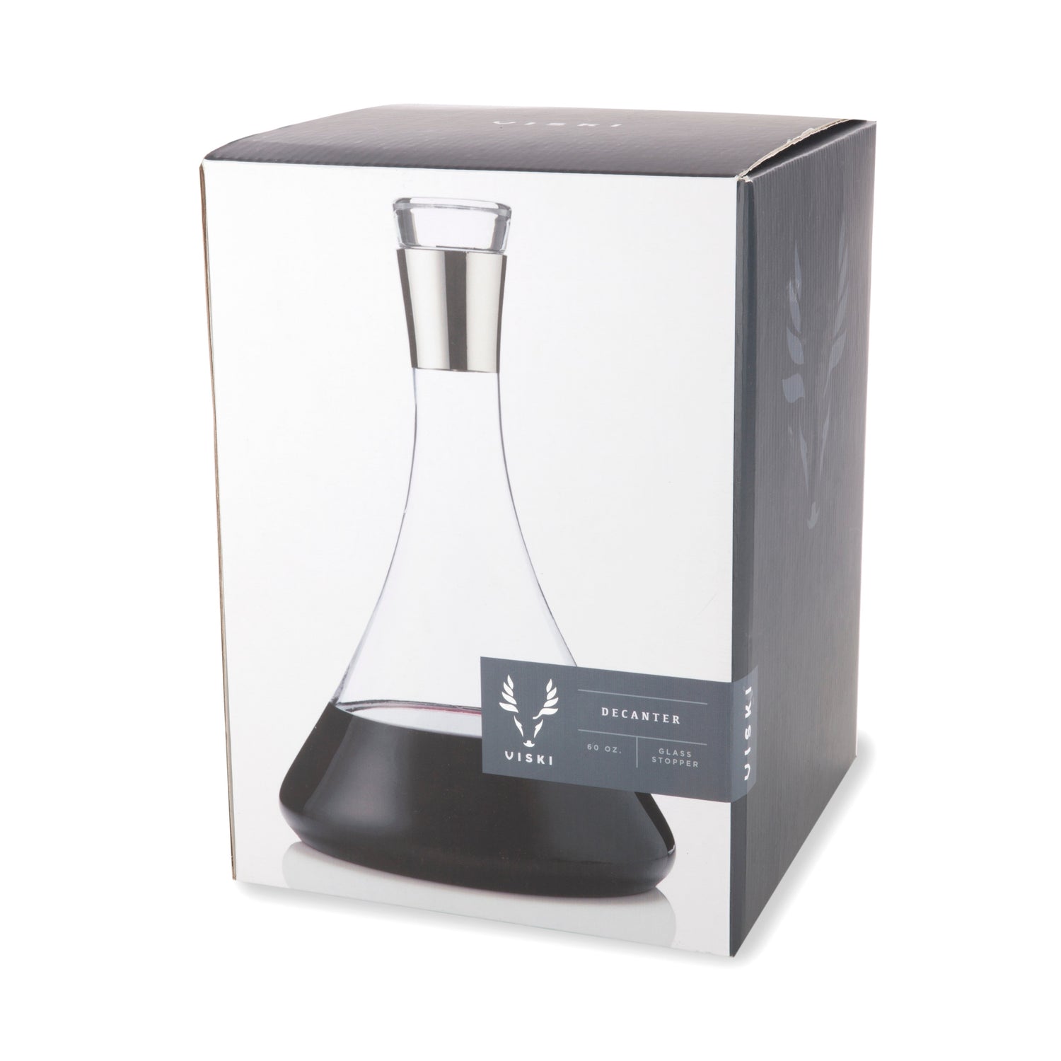 Irving Chrome-Rimmed Crystal Decanter-product_type::wine_decanters-Parc Decor