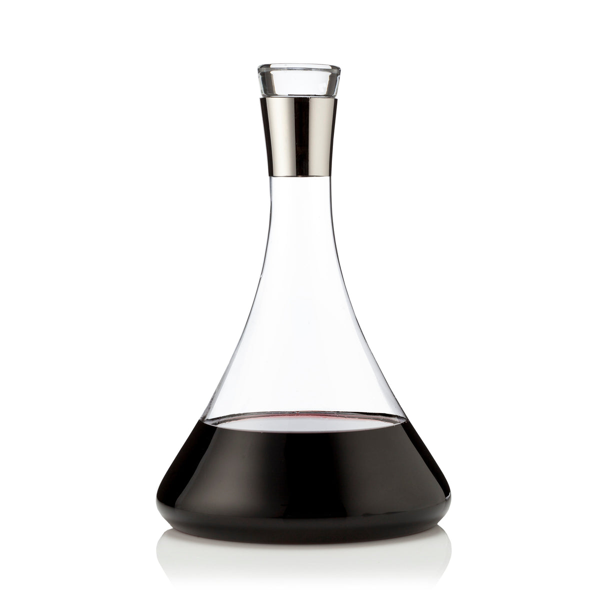 Irving Chrome-Rimmed Crystal Decanter-product_type::wine_decanters-Parc Decor