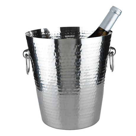 Irving Stainless Steel Hammered Ice Bucket-product_type::bottle_tubs_and_buckets-Parc Decor