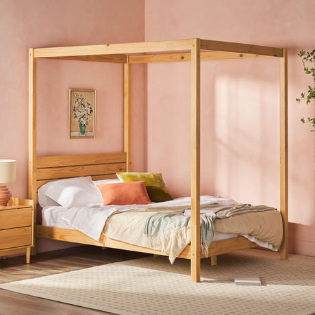 Isla Solid Wood Canopy Bedframe Collection-Bedroom-Parc Decor
