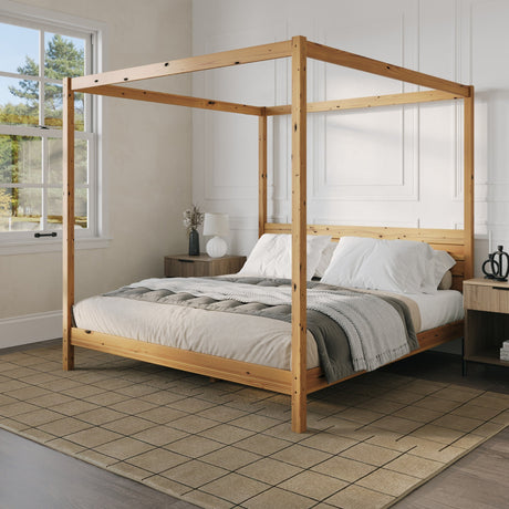 Isla Solid Wood Canopy Bedframe Collection-Bedroom-Parc Decor