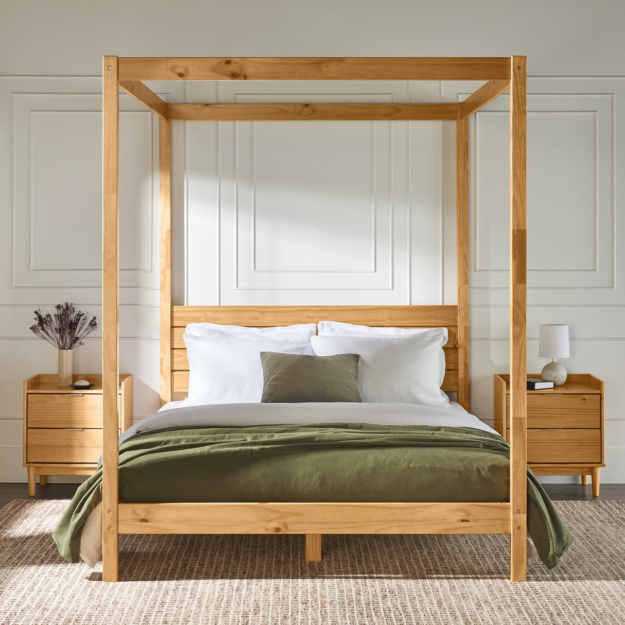 Isla Solid Wood Canopy Bedframe Collection-Bedroom-Parc Decor