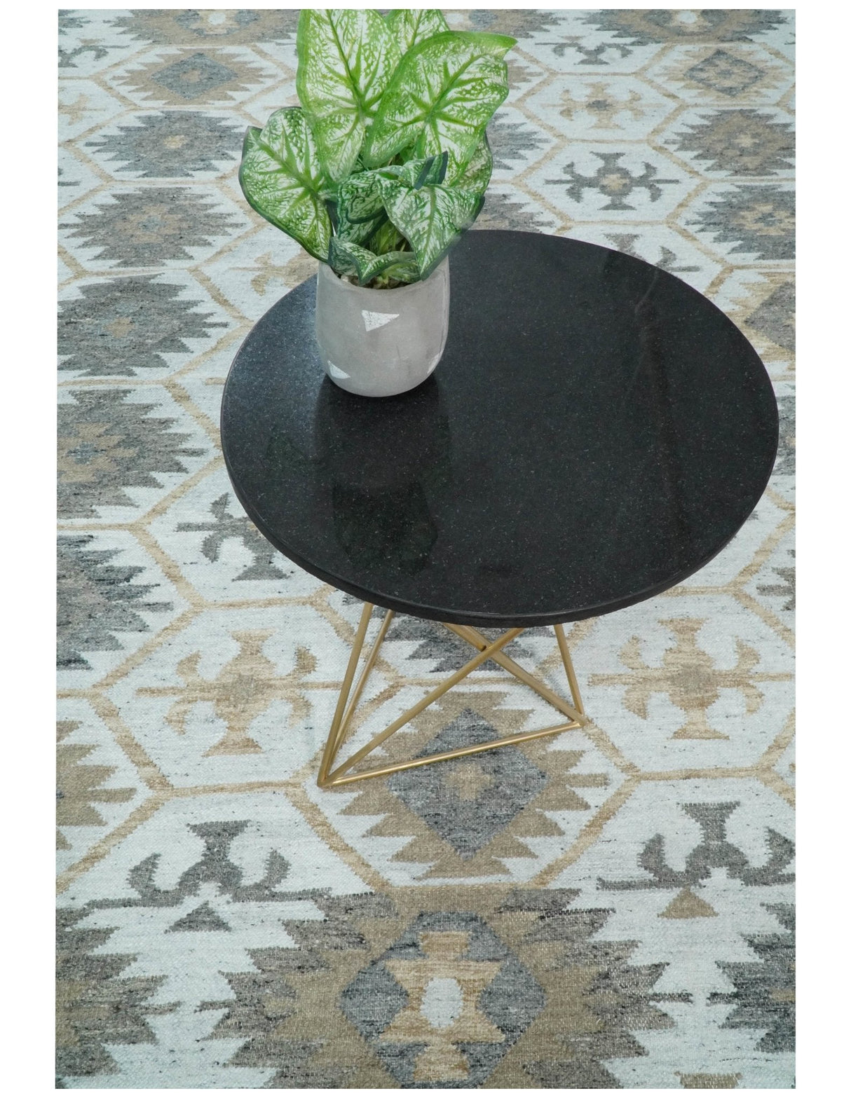 Ivory And Beige Modern Style Fine Wool and Viscose Rug