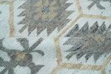 Ivory And Beige Modern Style Fine Wool and Viscose Rug