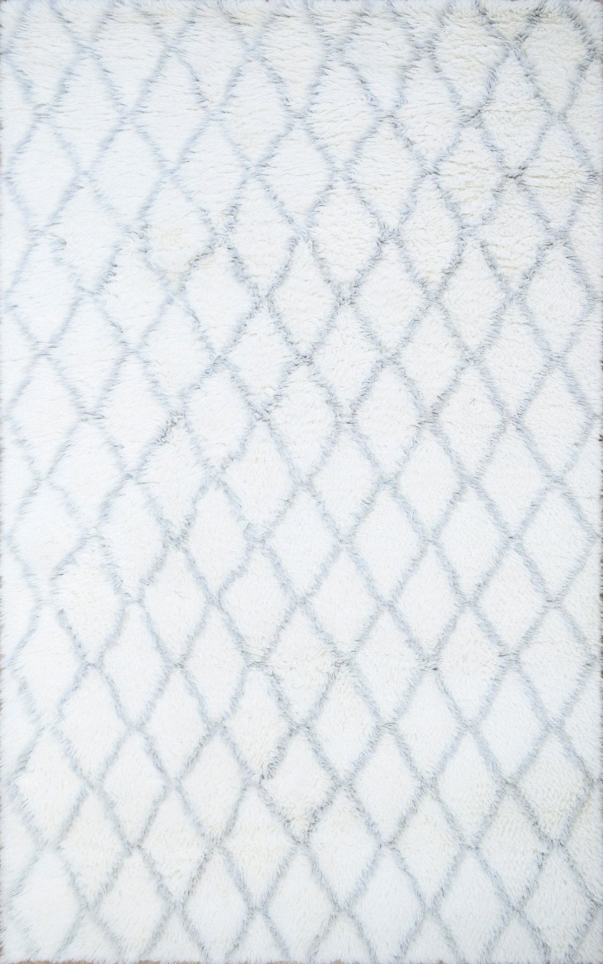 Ivory and Charcoal Modern Style Handmade Wool Area Rug
