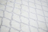 Ivory and Charcoal Modern Style Handmade Wool Area Rug