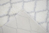 Ivory and Charcoal Modern Style Handmade Wool Area Rug