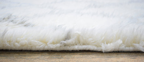 Ivory and Charcoal Modern Style Handmade Wool Area Rug