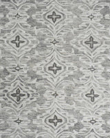 Ivory And Gray Modern Style Hand Tufted Wool Area rug