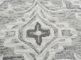 Ivory And Gray Modern Style Hand Tufted Wool Area rug