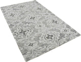 Ivory And Gray Modern Style Hand Tufted Wool Area rug