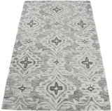 Ivory And Gray Modern Style Hand Tufted Wool Area rug