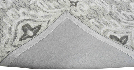 Ivory And Gray Modern Style Hand Tufted Wool Area rug