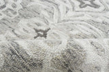 Ivory And Gray Modern Style Hand Tufted Wool Area rug