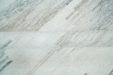 Ivory and Silver fine Wool and Viscose Kilim Rug