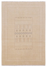 Ivory Contemporary Design Hand Loomed Wool Area Rug