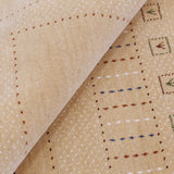 Ivory Contemporary Design Hand Loomed Wool Area Rug