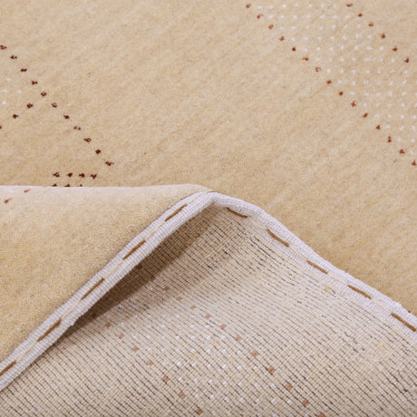 Ivory Contemporary Design Hand Loomed Wool Area Rug