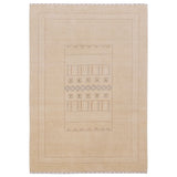 Ivory Contemporary Design Hand Loomed Wool Area Rug